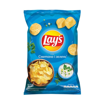 Купить Чипси 120 г Lay's картопляні зі смаком сметани та зелені м/уп в АТБ Market