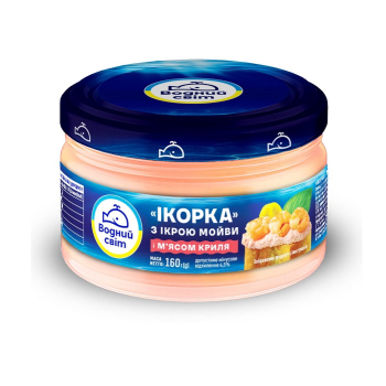 Купити Ікорка 160 г Водний Світ продукт з ікрою мойви і м'ясом криля пастеризований ск/банка у АТБ Market