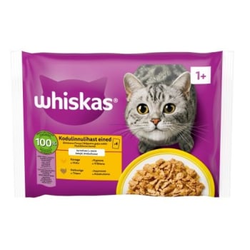 Купить Набір кормів 340 г Whiskas для дорослих котів з куркою, з індичкою м/уп в АТБ Market