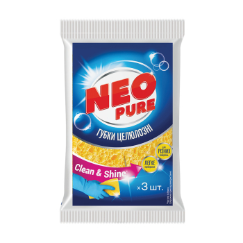 Купить Губки з цeлюлoзи 3 шт Своя Лінія Neo Pure, м/уп в АТБ Market