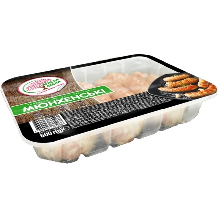 Ковбаски для гриля 0,6 кг М'ясна весна Мюнхенські охолоджені