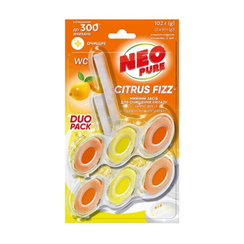Купить Мийний засіб для очищення унітазу 2*51г Neo Pure в асорт. Citrus/Flower/Aquatic/Blackberry в АТБ Market