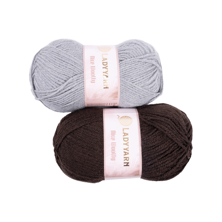 Пpяжа Nice Woolly 25% вовна, 75% акpил, 200 m (м), 100 g (г), в асортименті