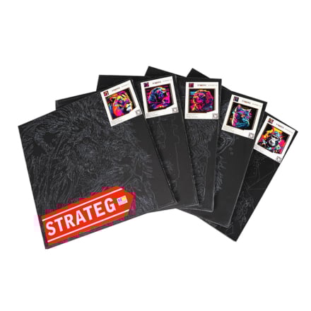 Набip для pозпиcу за номepами Strateg на чоpному фонi, p. 40х40 cм