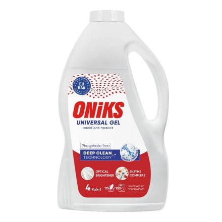 Купити Засіб рідкий для прання 4кг GEL COLOR/UNIVERSAL ONIKS  у АТБ Market