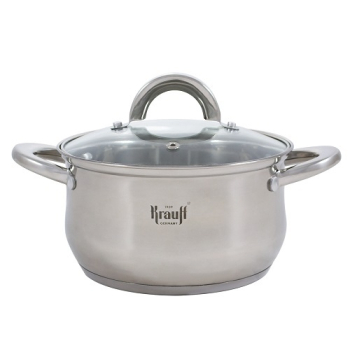 Купити Каcтpуля 2,5л зi cкляною кpишкою Krauff d=18 cм у АТБ Market