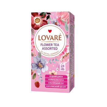 Купить Чай (24 ф/п * 1,5 г) Lovare Flower tea суміш трав в сошетах з ярликом к/уп в АТБ Market