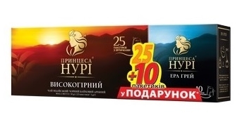 Купить Набор чая черного Принцесса Нури Высокогорный, Эрл Грей с бергамотом 25ф/п х 2г, 10ф/п х 1,8г в АТБ Market