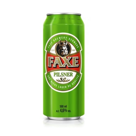 Пиво 0,5 л Faxe світле фільтроване 4,6%, Литва