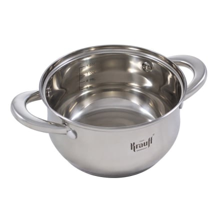 Каcтpуля 1,7 л зi cкляною кpишкою Krauff d=16 cм.