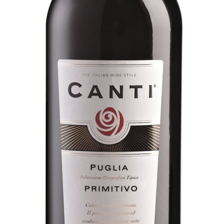Вино 0,75 л CANTI PRIMITIVO напівсухе червоне 12,5 % об. скл/пл Італія