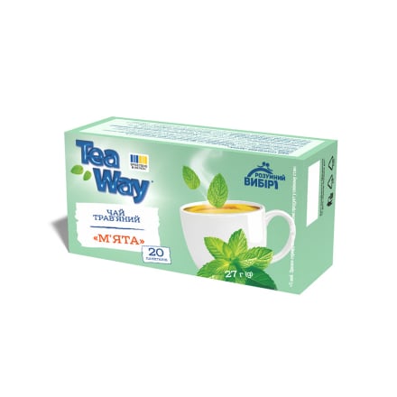 Купить Чай (20 ф/п х 1,35 г) Розумний вибір Tea Way М'ята трав'яний к/уп в АТБ Market