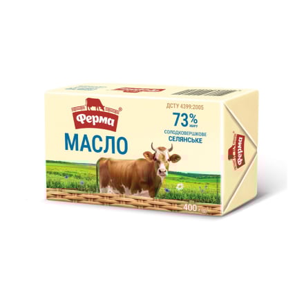 Масло 400г Ферма солодковершкове селянське 73%
