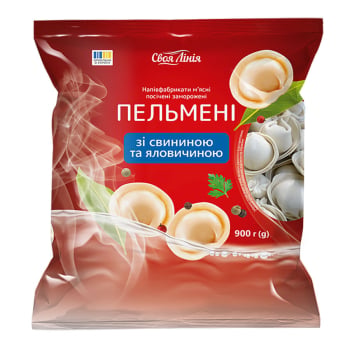 Купить Пельмени 0,9 кг Своя Лінія со свининой и говядиной в АТБ Market