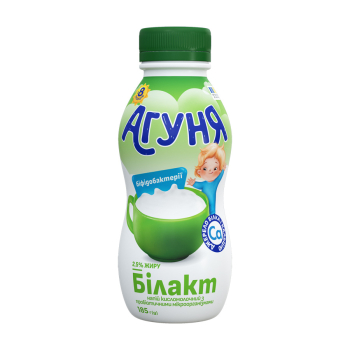 Купити Напій кисломолочний 185 г Агуня Білакт з пробіотичними мікроорганізмами 2,5% п/бут у АТБ Market