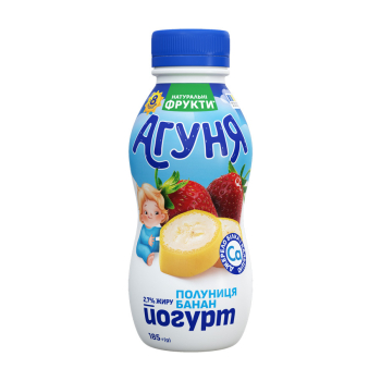 Купить Йогурт 185 г Агуня Полуниця-банан 2,7% п/бут в АТБ Market