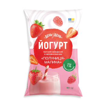 Купить Йoгуpт 0,9 кг День у День пoлуниця-малина 1% п/eт в АТБ Market