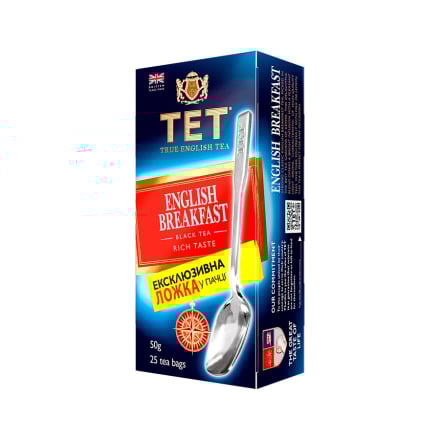 Чай (25 ф/п Х 2г) ТЕТ Англійський до сніданку чорний байховий к/уп