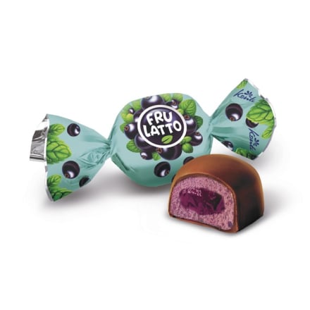 Цукерки Конті Frulatto зі смаком смородини та м'яти вагові