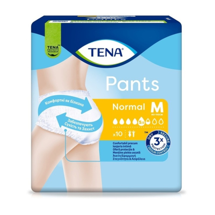 Підгузники-труси для дорослих 10шт Tena Pants Normal Medium м/уп