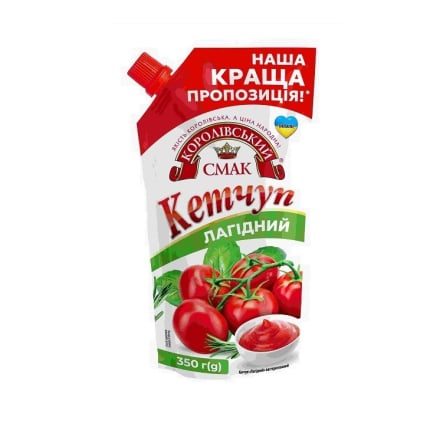 Купити Кетчуп 350 г Королівський смак Лагідний д/пак у АТБ Market