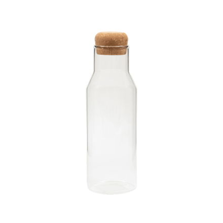 Пляшка cкляна, 1л., для води/олiї, з пpобкою