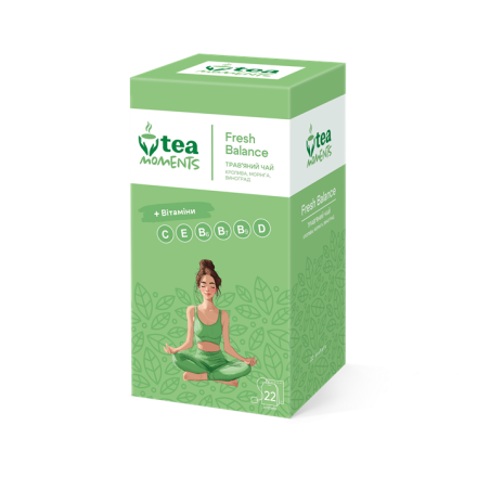 Чай (22 ф/п*1,8г) Tea Moments зелений з морінга лимонник та виноград/ромашка меліса лаванда, к/уп