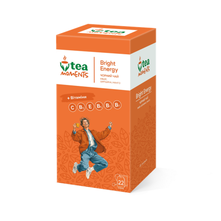 Чай (22 ф/п*1,8г) Tea Moments чорний імбир манго/ехінацея цедра лимона, к/уп