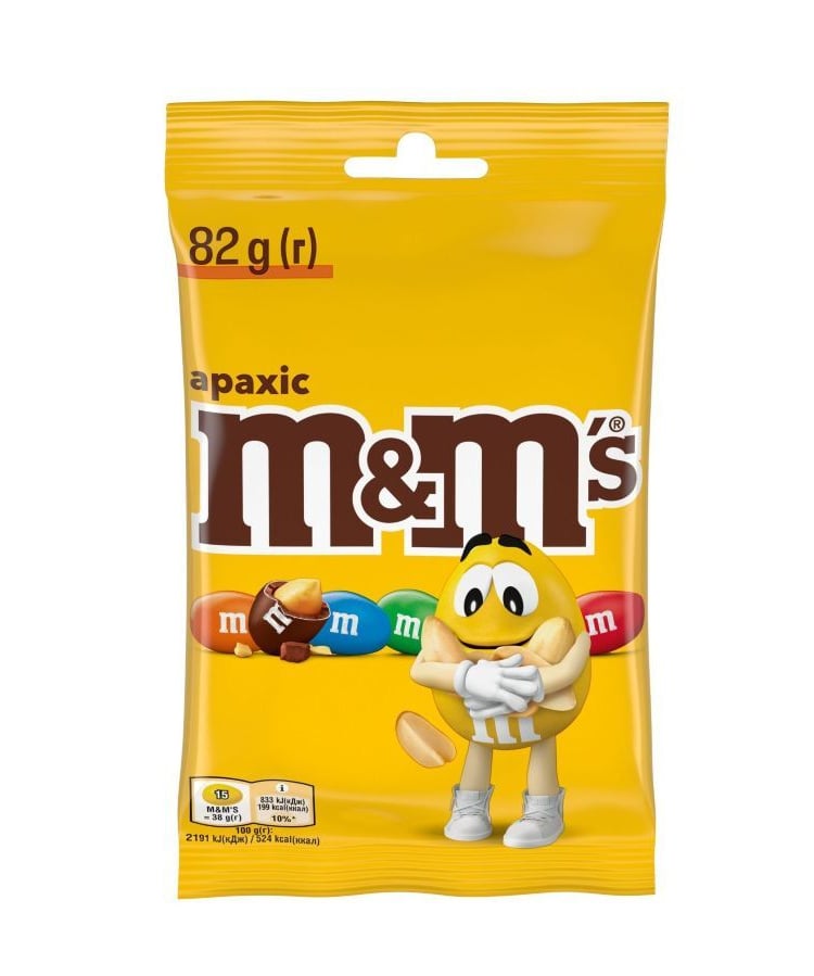 ➤ Драже 82 г Mars M&M's з арахісом м/уп купити в Києві та Україні
