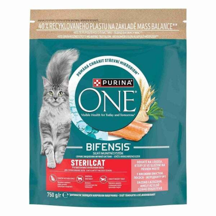 Купить Кoрм 750 г PURINA ONE STERILCAT сухий для кастрованих котів/стерил.кішок з лососем та пшеницею м/уп в АТБ Market