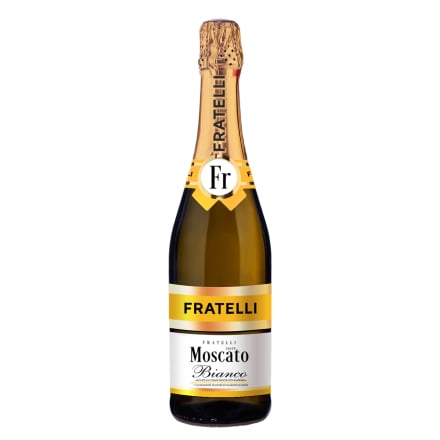 Напій винний 0,75 л Fratelli Moscato Bianco газований напівсолодкий білий 6 - 6,9 % об ск/бут