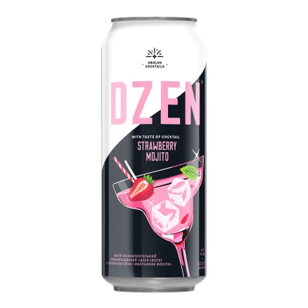Купити Напій 0,5 л ДЗЕН Strawberry Mojito 7% ж/б у АТБ Market