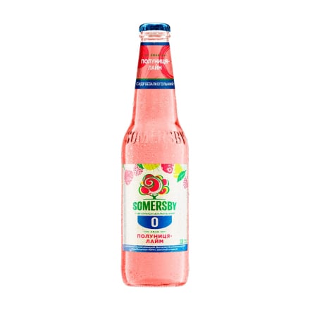 Купить Сидр безалкогольний 0,33л Somersby смак Полуниця-Лайм ск/пл в АТБ Market