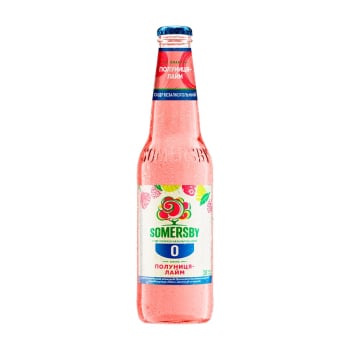 Купити Сидр безалкогольний 0,33л Somersby смак Полуниця-Лайм ск/пл у АТБ Market