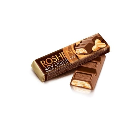 Купить Батончик 39 г Roshen Double Peanuts молочний шоколад з арахісом м/уп в АТБ Market