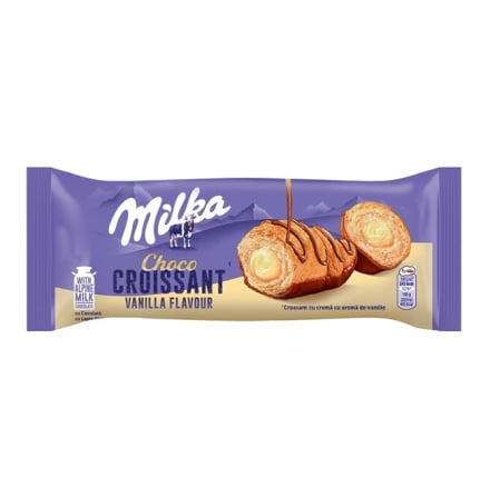 Купить Круасан 50 г Milka з начинкою зі смаком ванілі та глазурований молочним шоколадом м/уп в АТБ Market
