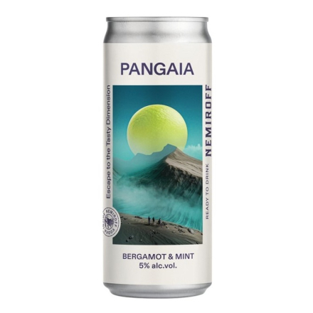 Купити Напій 0,33 л слабоалкогольний NEMIROFF PANGAIA Bergamot Mint 5% об ж/б у АТБ Market