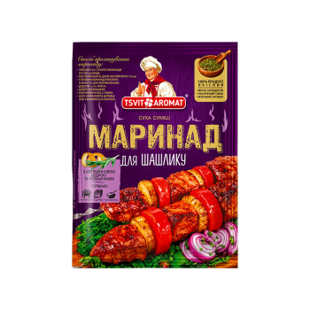 Купить Маринад сухий 30 г TSVITAROMAT для курки/шашлику суміш пряноароматична м/уп в АТБ Market