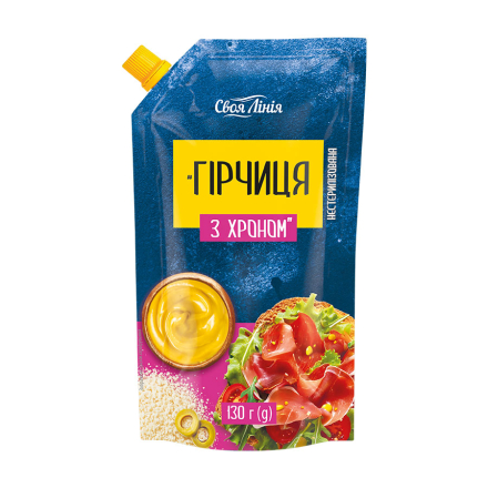 Купити Гірчиця 130 г Своя Лінія з хроном д/пак у АТБ Market