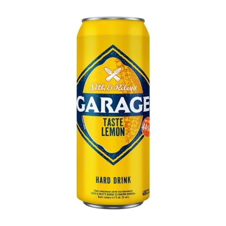 Купить Пивo 0,48 л Seth & Riley's GARAGE зі смaкoм лимoнa 4,4% ж/б в АТБ Market