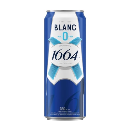 Купити Пиво безалкогольне 0,33 л Kronenbourg 1664 Blanc пшеничне світле з/б у АТБ Market
