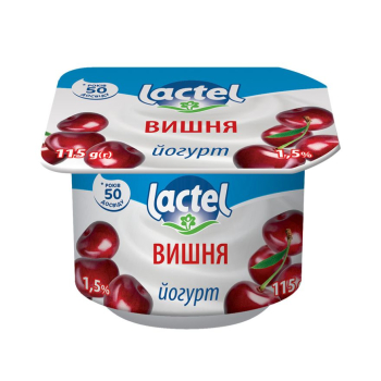 Купить Йогурт 115 г Lactel вишня 1,5% п/стакан в АТБ Market