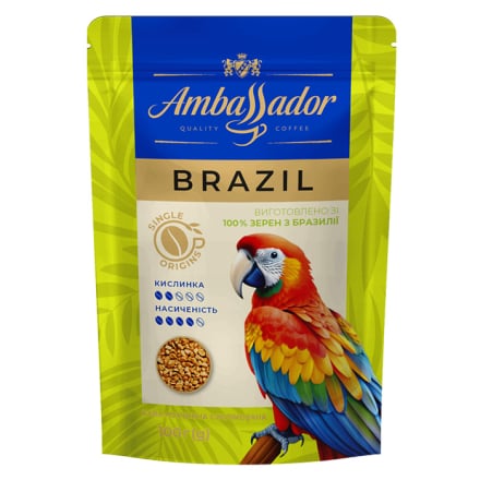Купити Кава 100 г Ambassador Brazil розчинна сублімована м/уп у АТБ Market