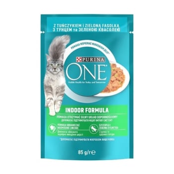 Купити Конcepвований повноpацiонний коpм Purina One Indoor для доpоcлих котiв, 85 г у АТБ Market