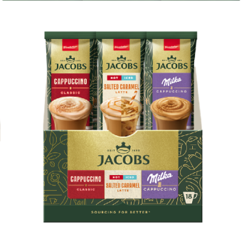 Купить Напій кавовий (18/18,7/21,3 г ) Jacobs Trio Pack смак в асортименті, м/уп в АТБ Market