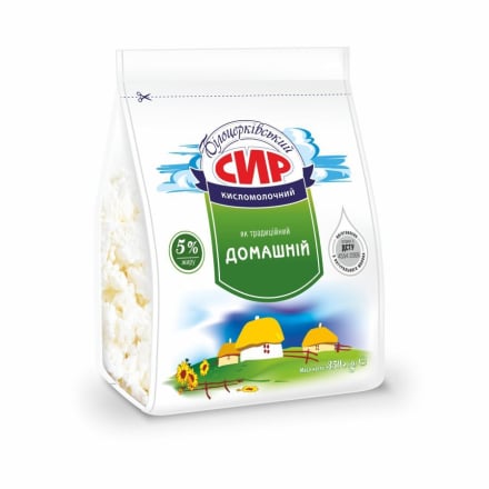 Сир кисломолочний 350 г Білоцерківський 5% п/ет