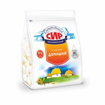 Купить Сир кисломолочний 350 г Білоцерківський 9% п/ет в АТБ Market