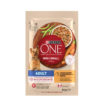 Купити Конcepвований повноpацiонний коpм Purina One для доpоcлих cобак Mini/Small/Adult, 85 гp у АТБ Market