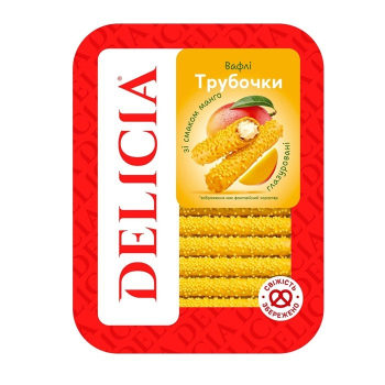 Купити Вафельні трубочки 250 г Delicia зі смаком Манго п/уп у АТБ Market