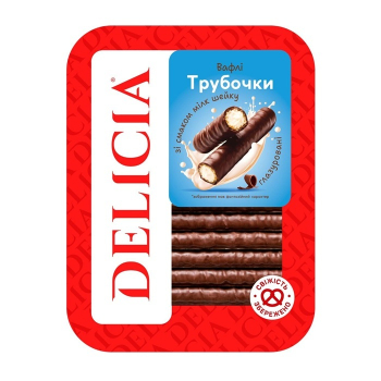 Купить Вафельні трубочки 250 г Delicia Мілк-шейк п/уп в АТБ Market